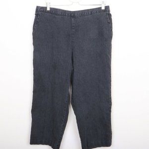 Alfred Dunner Stretch Waist Black Jeans Women's 18